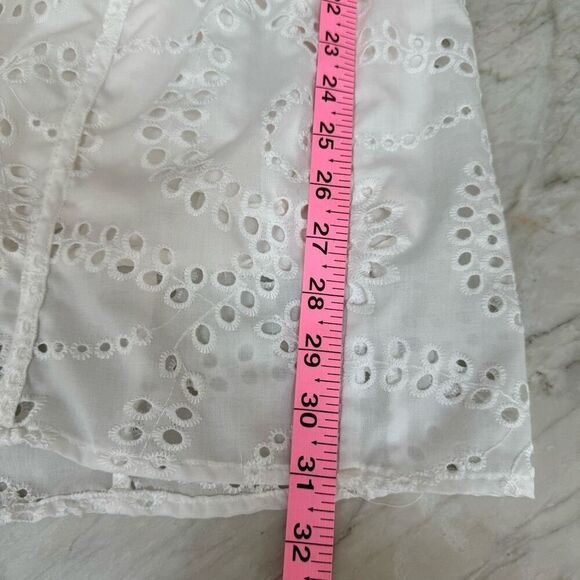 All in Favor white eyelet mini dress size M - Picture 8 of 8